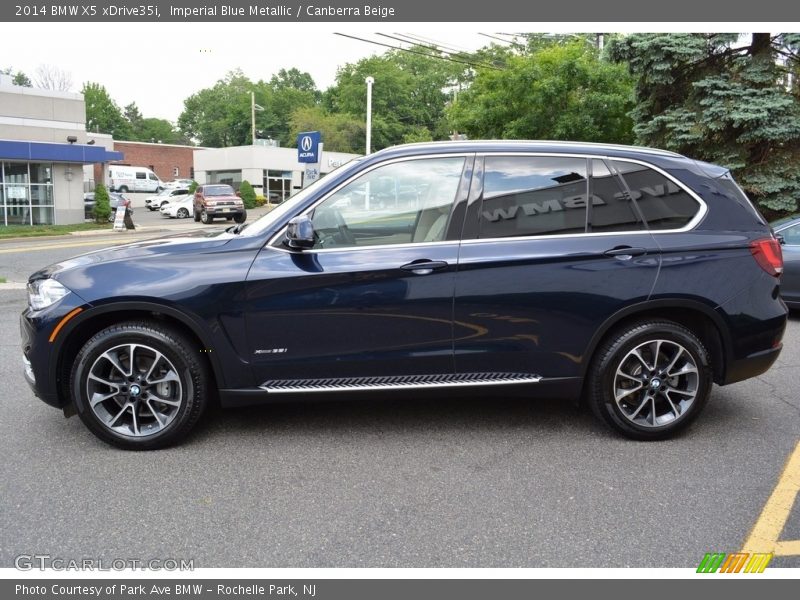 Imperial Blue Metallic / Canberra Beige 2014 BMW X5 xDrive35i
