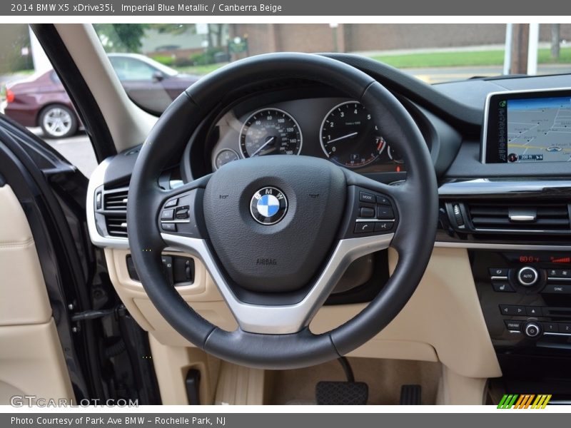 Imperial Blue Metallic / Canberra Beige 2014 BMW X5 xDrive35i