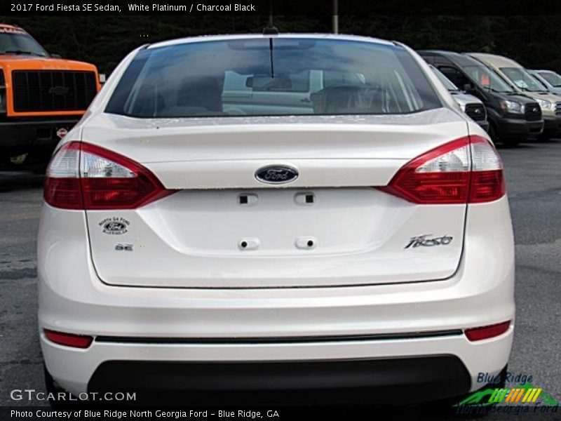 White Platinum / Charcoal Black 2017 Ford Fiesta SE Sedan