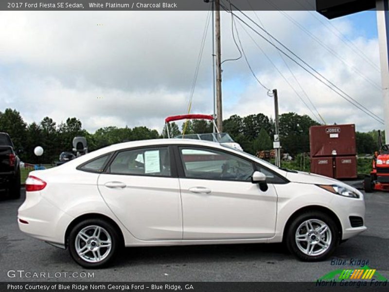 White Platinum / Charcoal Black 2017 Ford Fiesta SE Sedan
