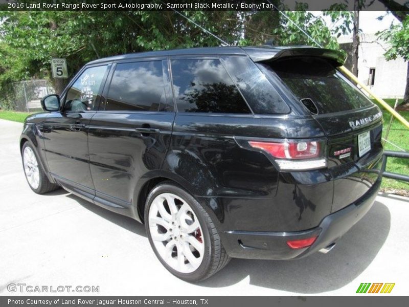Santorini Black Metallic / Ebony/Tan 2016 Land Rover Range Rover Sport Autobiography