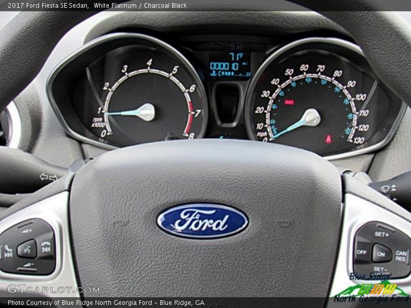 White Platinum / Charcoal Black 2017 Ford Fiesta SE Sedan