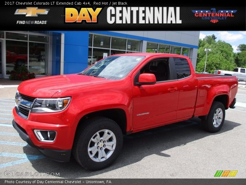 Red Hot / Jet Black 2017 Chevrolet Colorado LT Extended Cab 4x4