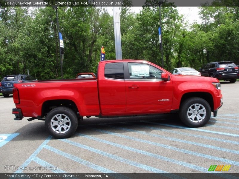 Red Hot / Jet Black 2017 Chevrolet Colorado LT Extended Cab 4x4