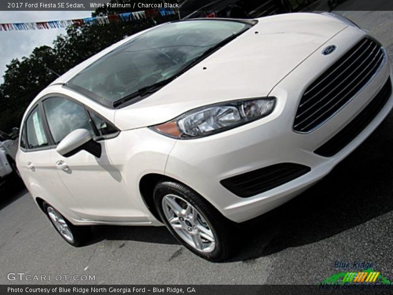 White Platinum / Charcoal Black 2017 Ford Fiesta SE Sedan