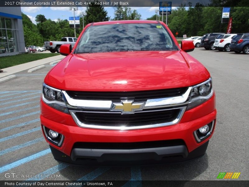 Red Hot / Jet Black 2017 Chevrolet Colorado LT Extended Cab 4x4