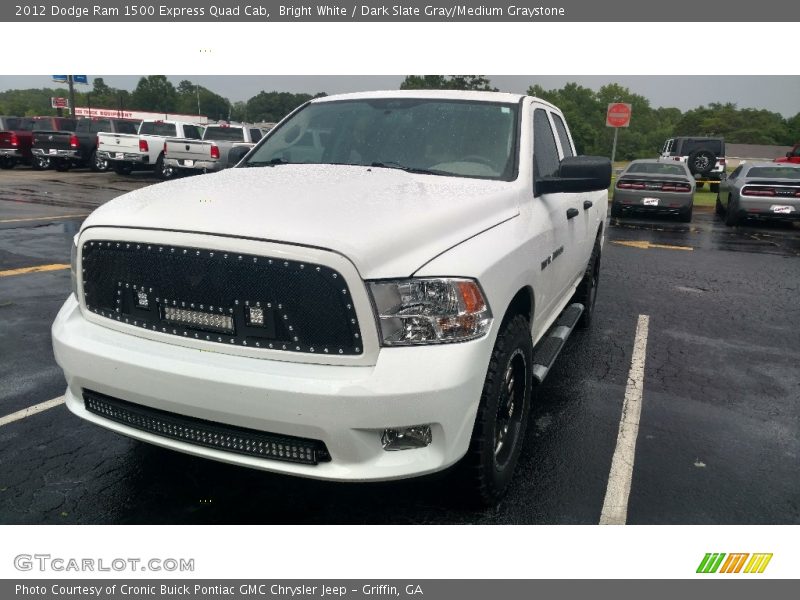 Bright White / Dark Slate Gray/Medium Graystone 2012 Dodge Ram 1500 Express Quad Cab