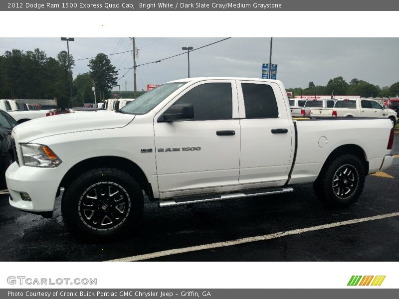 Bright White / Dark Slate Gray/Medium Graystone 2012 Dodge Ram 1500 Express Quad Cab
