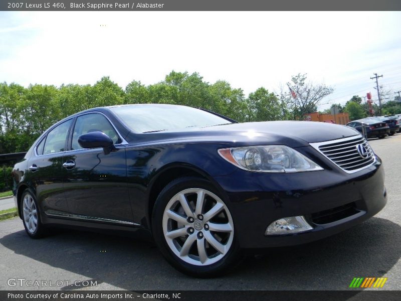 Black Sapphire Pearl / Alabaster 2007 Lexus LS 460