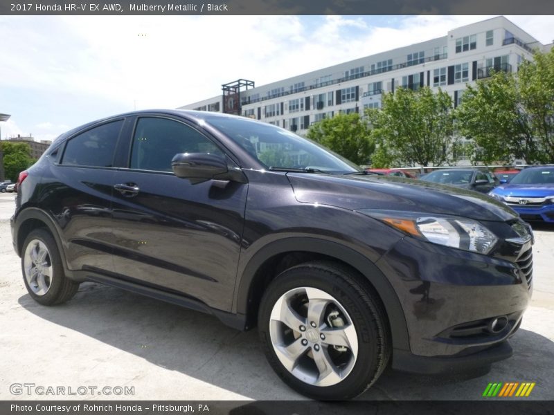 Mulberry Metallic / Black 2017 Honda HR-V EX AWD