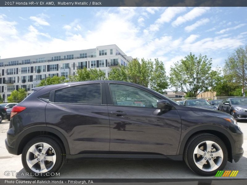 Mulberry Metallic / Black 2017 Honda HR-V EX AWD