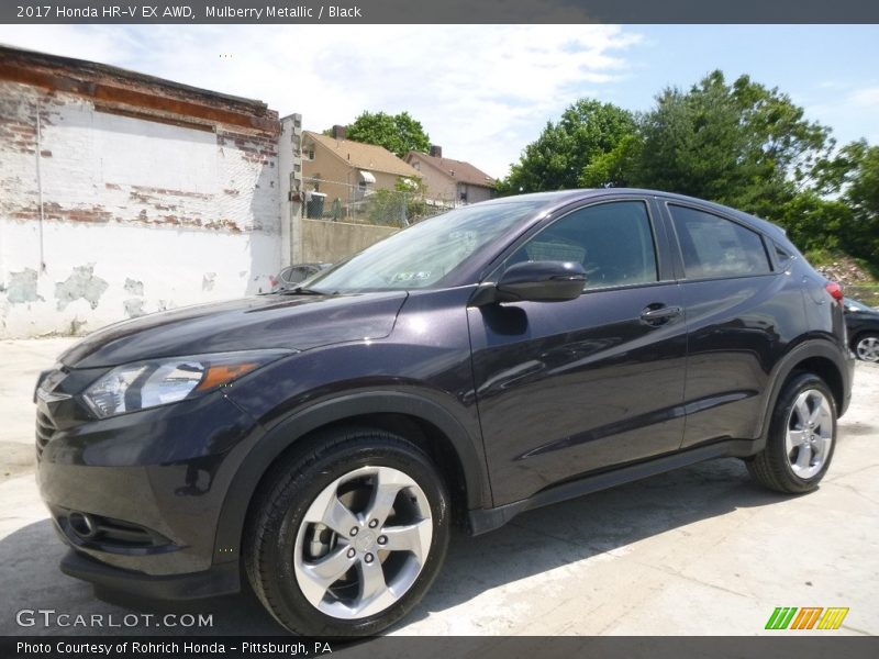 Mulberry Metallic / Black 2017 Honda HR-V EX AWD