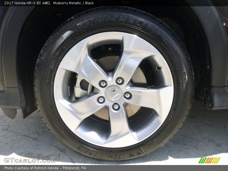 Mulberry Metallic / Black 2017 Honda HR-V EX AWD