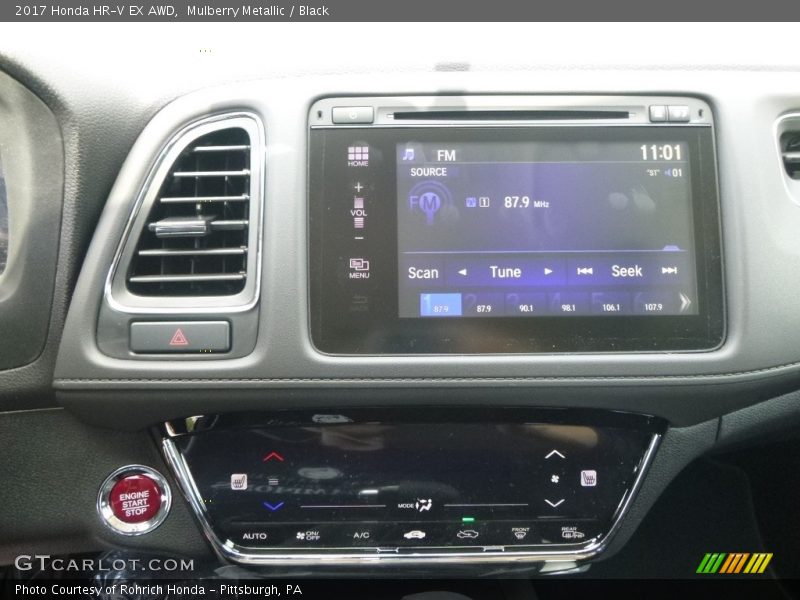 Mulberry Metallic / Black 2017 Honda HR-V EX AWD