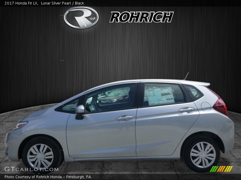 Lunar Silver Pearl / Black 2017 Honda Fit LX