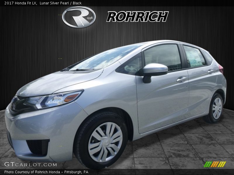 Lunar Silver Pearl / Black 2017 Honda Fit LX