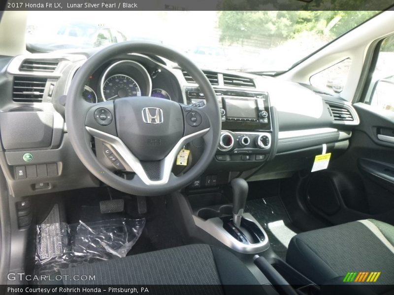 Lunar Silver Pearl / Black 2017 Honda Fit LX