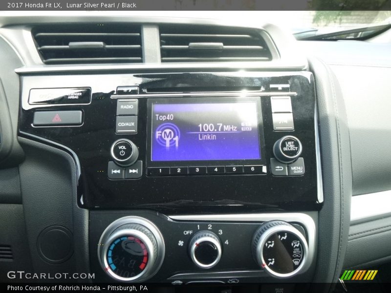 Lunar Silver Pearl / Black 2017 Honda Fit LX