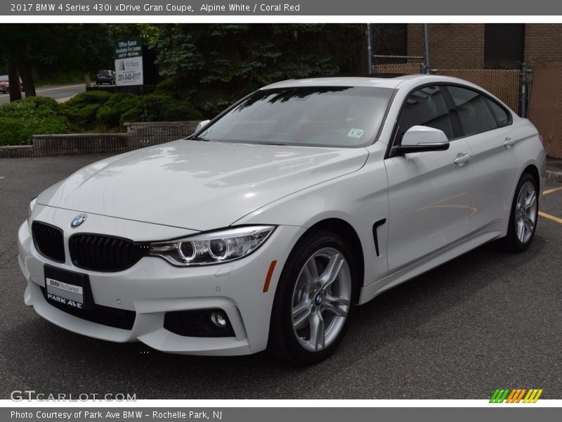 Alpine White / Coral Red 2017 BMW 4 Series 430i xDrive Gran Coupe
