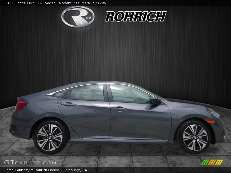 Modern Steel Metallic / Gray 2017 Honda Civic EX-T Sedan