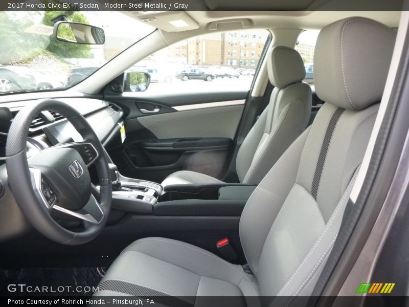 Modern Steel Metallic / Gray 2017 Honda Civic EX-T Sedan