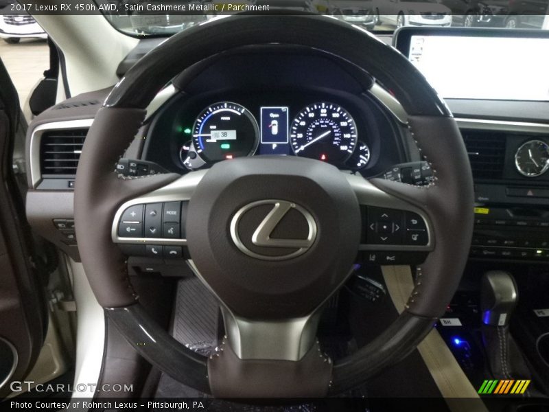 Satin Cashmere Metallic / Parchment 2017 Lexus RX 450h AWD