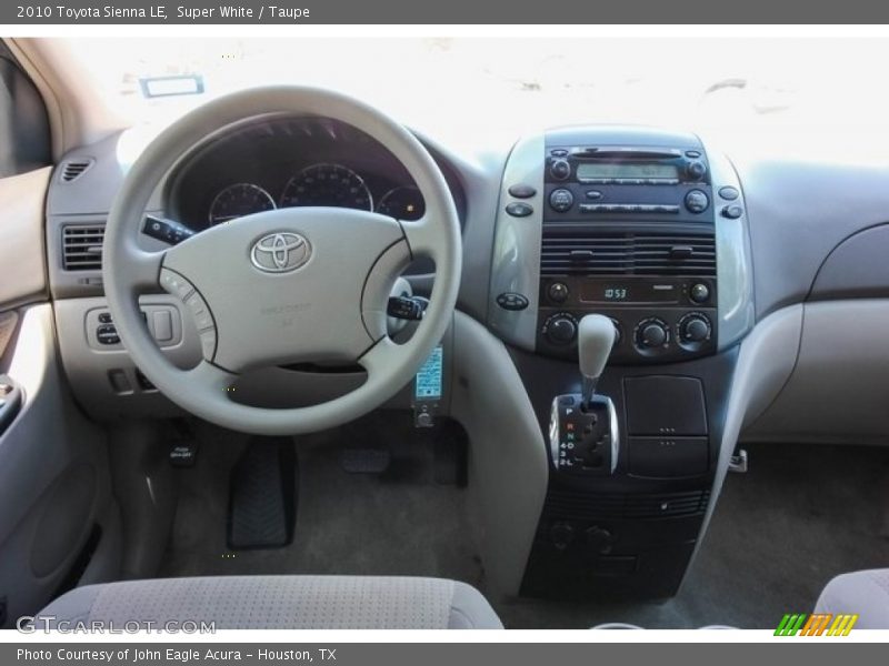 Super White / Taupe 2010 Toyota Sienna LE