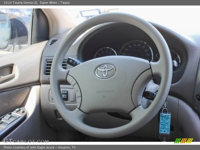 Super White / Taupe 2010 Toyota Sienna LE