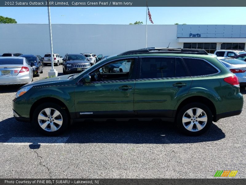 Cypress Green Pearl / Warm Ivory 2012 Subaru Outback 3.6R Limited