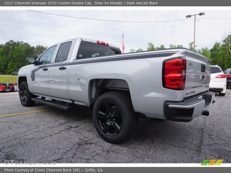 Silver Ice Metallic / Dark Ash/Jet Black 2017 Chevrolet Silverado 1500 Custom Double Cab