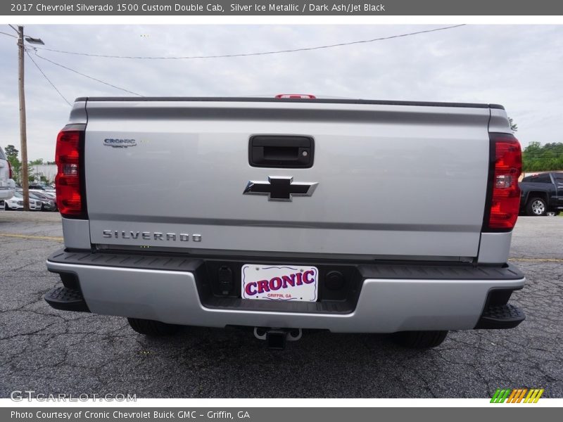 Silver Ice Metallic / Dark Ash/Jet Black 2017 Chevrolet Silverado 1500 Custom Double Cab