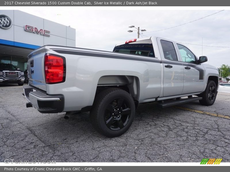 Silver Ice Metallic / Dark Ash/Jet Black 2017 Chevrolet Silverado 1500 Custom Double Cab