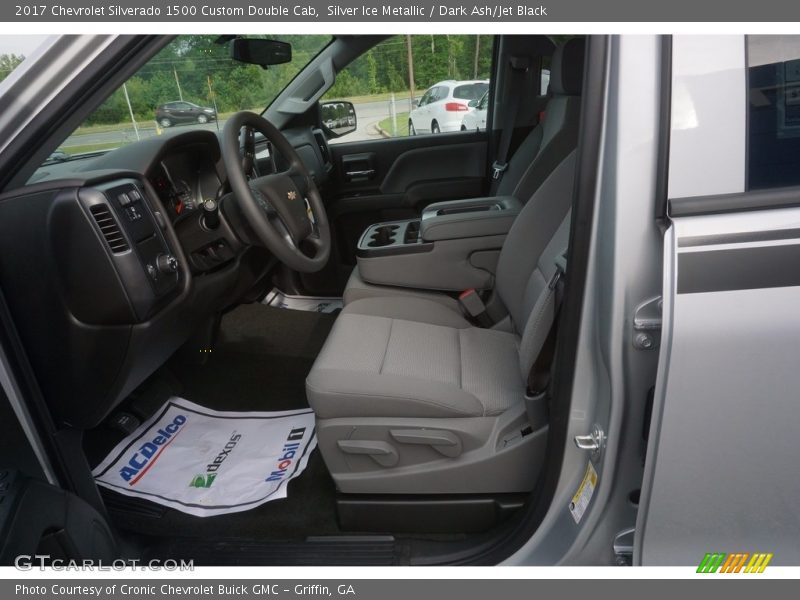 Silver Ice Metallic / Dark Ash/Jet Black 2017 Chevrolet Silverado 1500 Custom Double Cab
