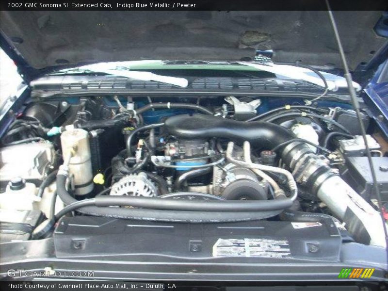 Indigo Blue Metallic / Pewter 2002 GMC Sonoma SL Extended Cab