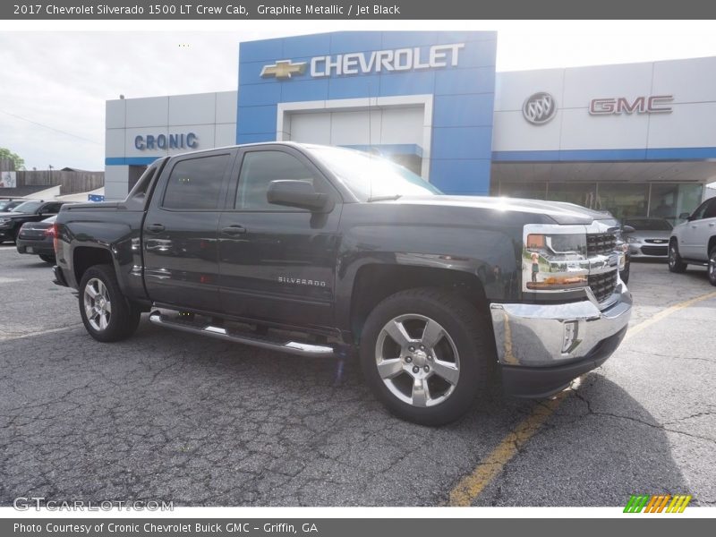 Graphite Metallic / Jet Black 2017 Chevrolet Silverado 1500 LT Crew Cab