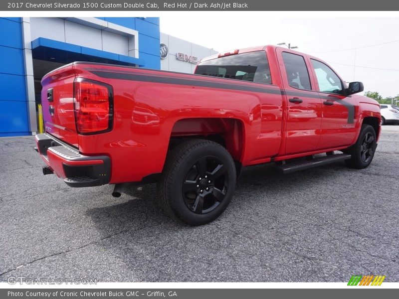 Red Hot / Dark Ash/Jet Black 2017 Chevrolet Silverado 1500 Custom Double Cab