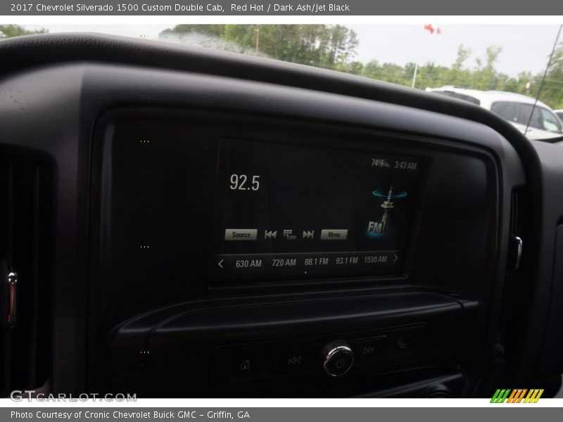 Red Hot / Dark Ash/Jet Black 2017 Chevrolet Silverado 1500 Custom Double Cab