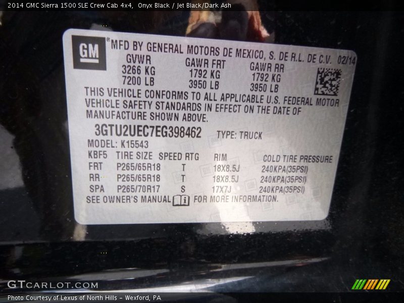 Onyx Black / Jet Black/Dark Ash 2014 GMC Sierra 1500 SLE Crew Cab 4x4