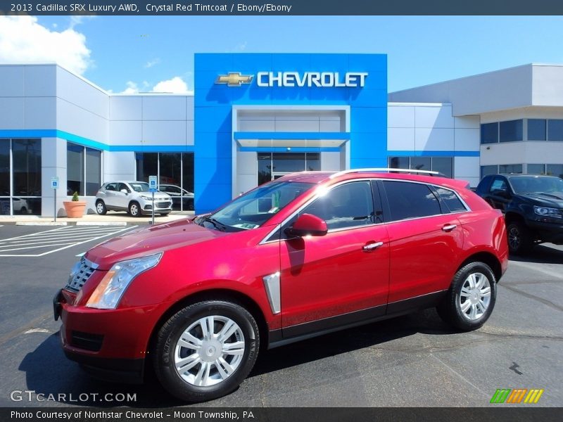 Crystal Red Tintcoat / Ebony/Ebony 2013 Cadillac SRX Luxury AWD