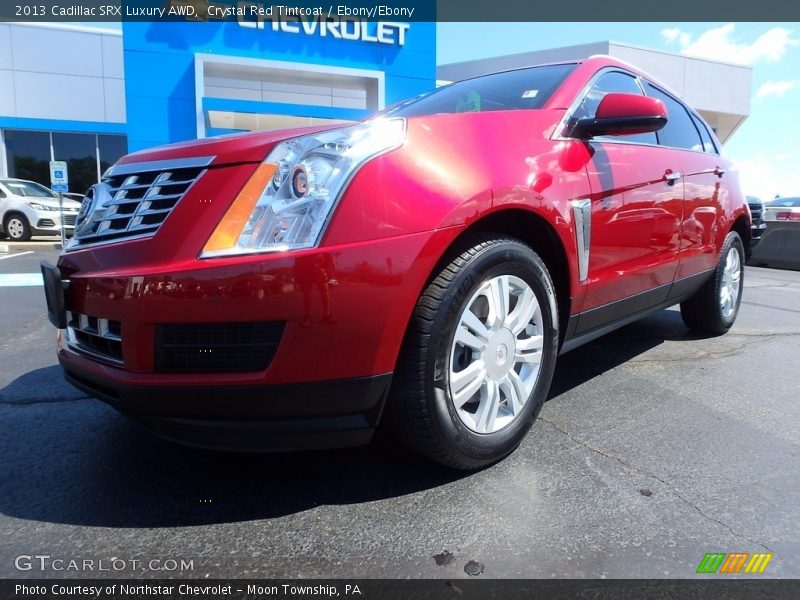 Crystal Red Tintcoat / Ebony/Ebony 2013 Cadillac SRX Luxury AWD