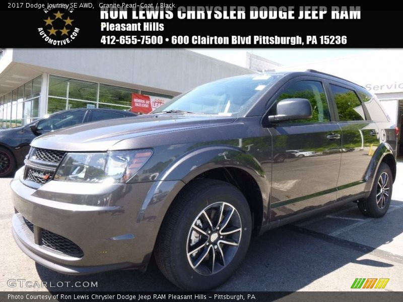 Granite Pearl-Coat / Black 2017 Dodge Journey SE AWD
