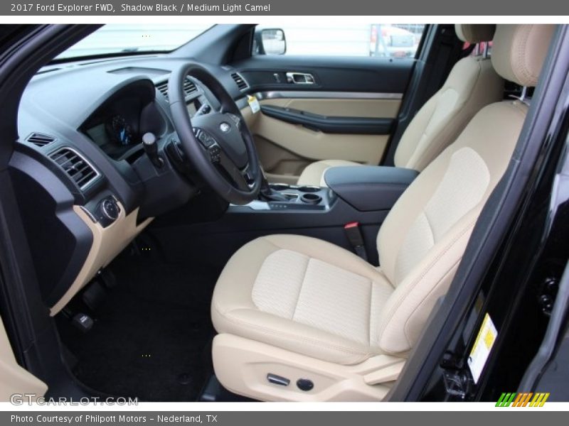 Shadow Black / Medium Light Camel 2017 Ford Explorer FWD