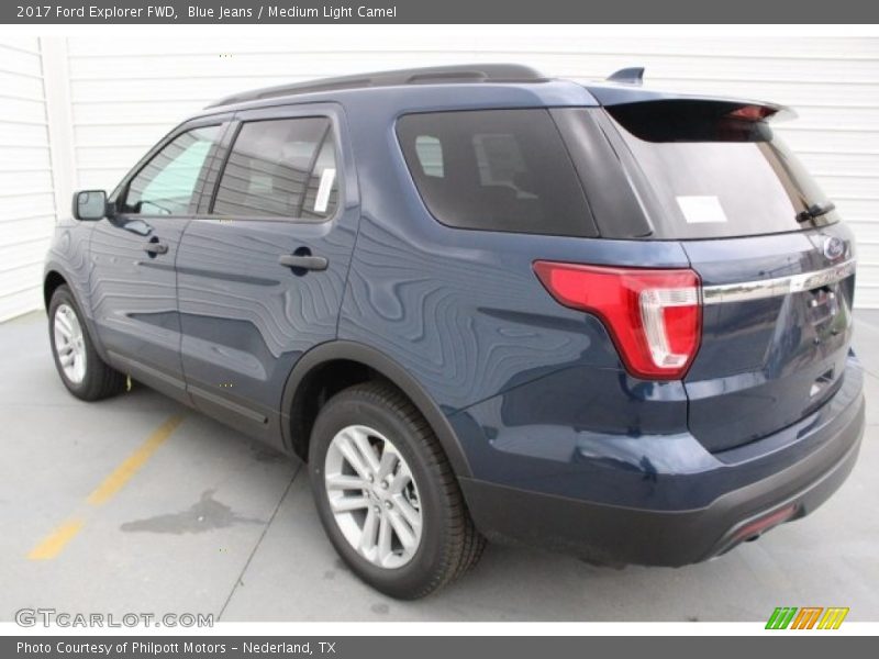 Blue Jeans / Medium Light Camel 2017 Ford Explorer FWD