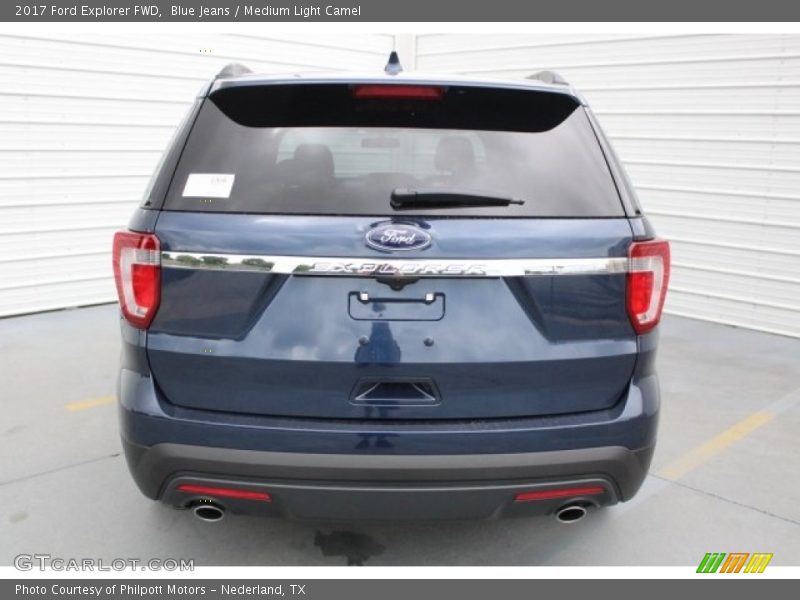 Blue Jeans / Medium Light Camel 2017 Ford Explorer FWD