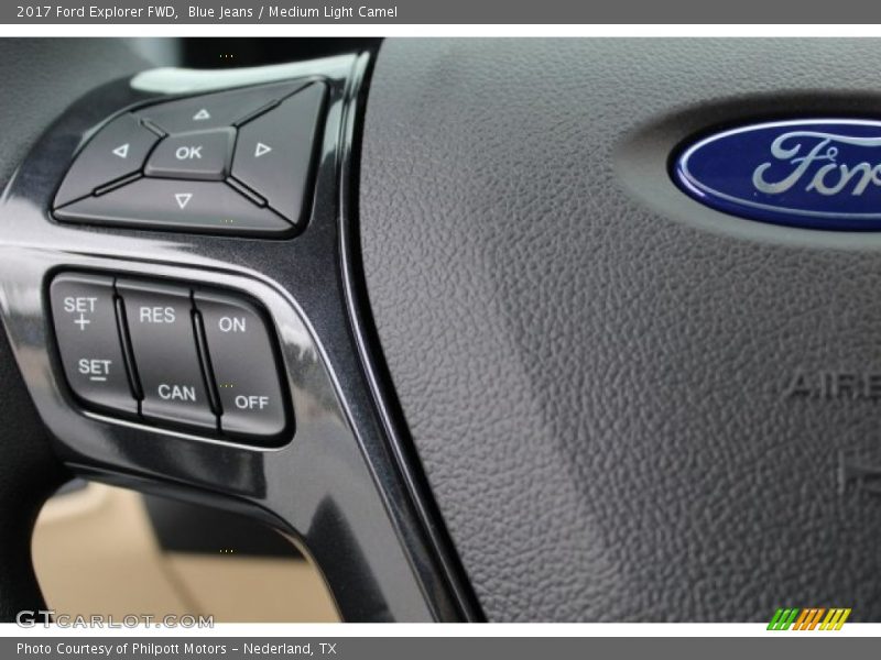 Blue Jeans / Medium Light Camel 2017 Ford Explorer FWD