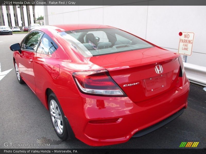Rallye Red / Gray 2014 Honda Civic LX Coupe