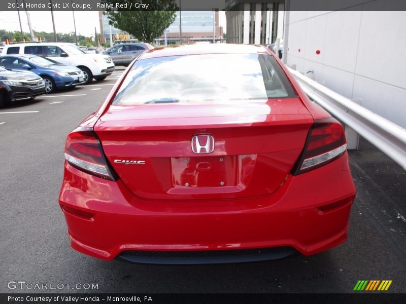 Rallye Red / Gray 2014 Honda Civic LX Coupe
