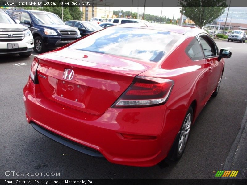 Rallye Red / Gray 2014 Honda Civic LX Coupe