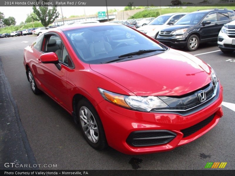 Rallye Red / Gray 2014 Honda Civic LX Coupe