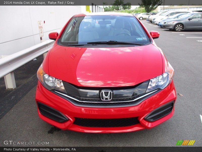 Rallye Red / Gray 2014 Honda Civic LX Coupe